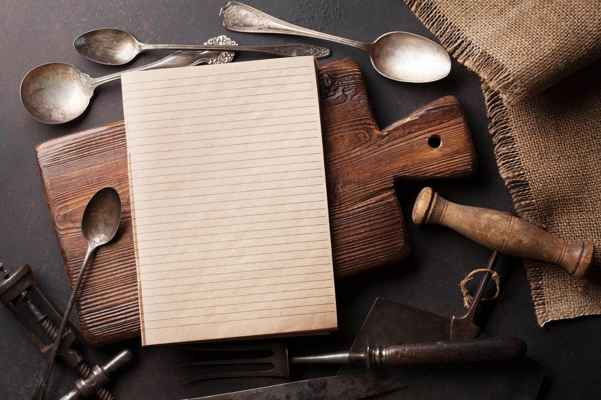 array of plated menu samples and documentation